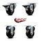 Service Caster 3'' Phenolic Wheel Swivel Top Plate Caster Set with 2 Posi Brakes 2 Rigid, 4PK SCC-20S314-PHR-PLB-2-R-2 - alternate 6